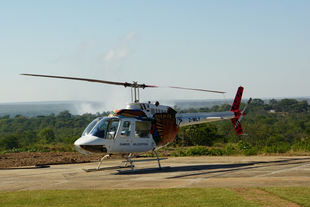 Helicopterflug über die Victoria-Fälle